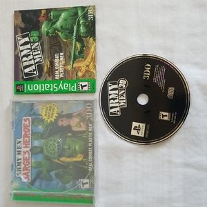 Army Men 3D PS1 Sony PlayStation Complete Manual Game Case Tested